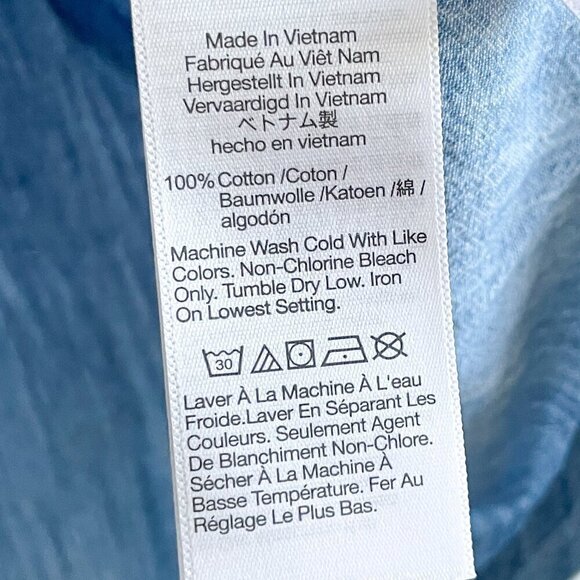 Madewell Chambray Shirred Blouse - Picture 5 of 10